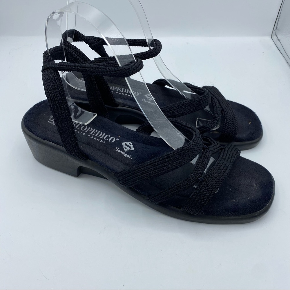 Arcopedico Women's Strappy Black Sandals size 37‎ comfort high end quality